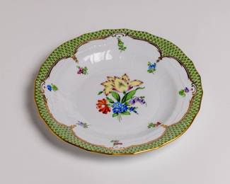 Herend Rothchild Green Chinese Garden salad plates