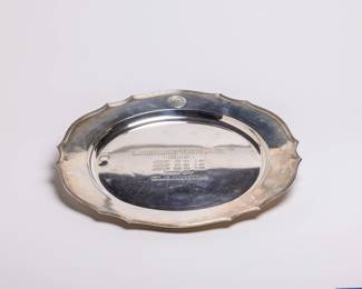 Large Sterling silver trophy tray