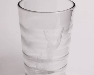 Etched Swimming "Diver" large chip visible on base