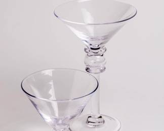 Low and tall Martini sets by Simon Pearce