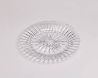 Mille Nuit Bacarrat Crystal plate (total of 8) with padded box