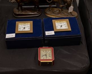 Two Chelsea clocks and one smaller vintage wind-up clock