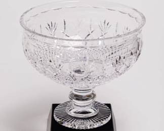 Waterford Punch Bowl and trophy stand with padded box