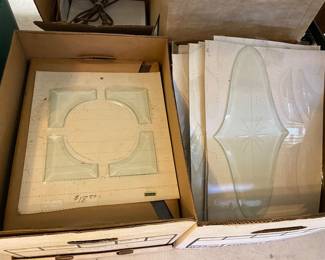 Stained glass supplies. Two boxes