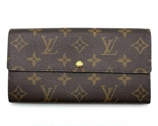 Louis Vuitton Monogram Canvas Sarah Wallet; Pre-Owned