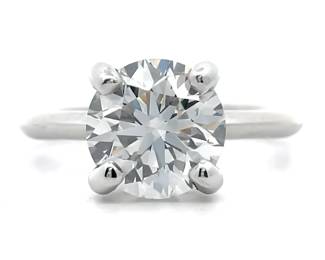 NEW 3.22 Carat Round – 14k White Gold Hidden Halo