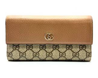 Gucci GG Supreme Canvas & Leather Continental Wallet