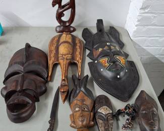 Hardwood African Masks
