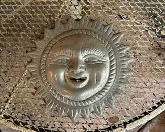 Heavy metal sun wall decor