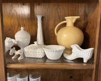 Milk glass grouping