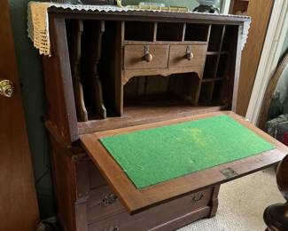 Antique Desk Opened