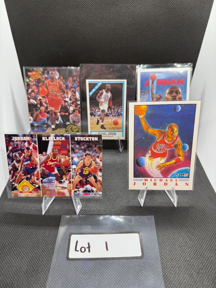 (5) Michael Jordan Basketball Cards Chicago Bulls