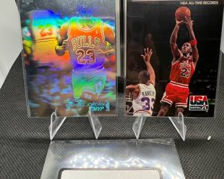 (4) Michael Jordan Basketball Cards Chicago Bulls - Baseball Rookie, Hologram