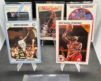 (5) Michael Jordan Basketball Cards Chicago Bulls