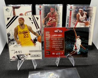 (5) LeBron James Basketball Cards Cleveland Cavaliers