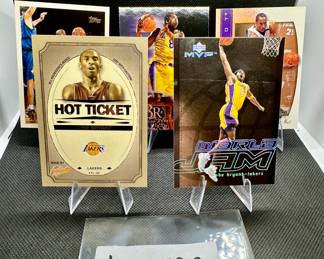(5) Kobe Bryant Basketball Cards Los Angeles Lakers