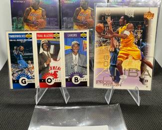 (5) Kobe Bryant Basketball Cards Los Angeles Lakers
