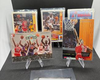 (5) Michael Jordan Basketball Cards Chicago Bulls
