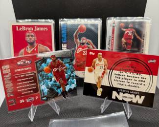 (5) LeBron James Basketball Cards Cleveland Cavaliers