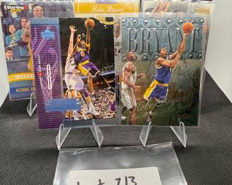 (5) Kobe Bryant Basketball Cards Los Angeles Lakers