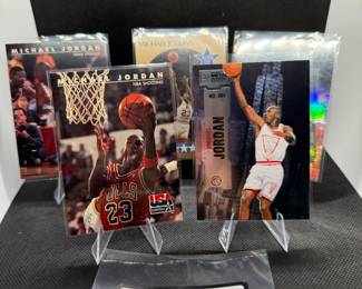 (5) Michael Jordan Basketball Cards Chicago Bulls