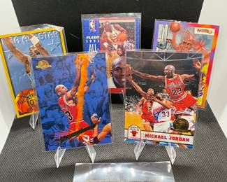 (5) Michael Jordan Basketball Cards Chicago Bulls