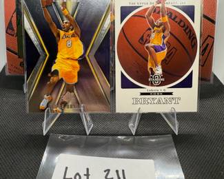 (5) Kobe Bryant Basketball Cards Los Angeles Lakers