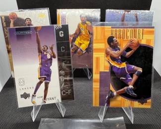(5) Kobe Bryant Basketball Cards Los Angeles Lakers