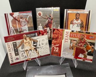 (5) LeBron James Basketball Cards Cleveland Cavaliers