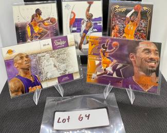 (5) Kobe Bryant Basketball Cards Los Angeles Lakers