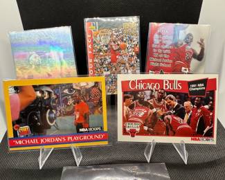 (5) Michael Jordan Basketball Cards Chicago Bulls