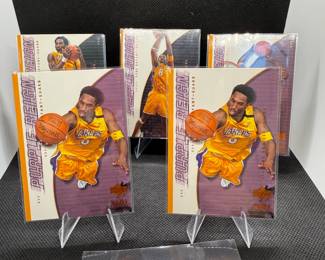 (5) Kobe Bryant Basketball Cards Los Angeles Lakers