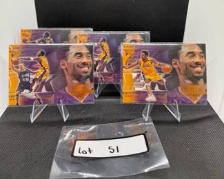 (5) Kobe Bryant Basketball Cards Los Angeles Lakers