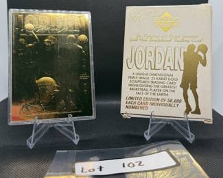 Michael Jordan Gold Basketball Card Upper Deck Card 23 Karat Serial Numbered