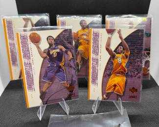 (5) Kobe Bryant Basketball Cards Los Angeles Lakers