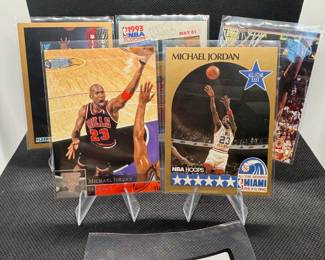(5) Michael Jordan Basketball Cards Chicago Bulls