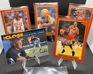 (5) Michael Jordan Basketball Cards Chicago Bulls