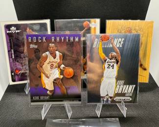 (5) Kobe Bryant Basketball Cards Los Angeles Lakers