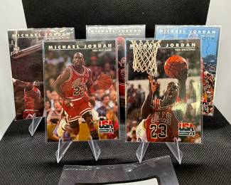 (5) Michael Jordan Basketball Cards Chicago Bulls