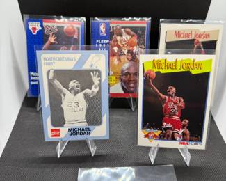 (5) Michael Jordan Basketball Cards Chicago Bulls