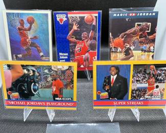 (5) Michael Jordan Basketball Cards Chicago Bulls