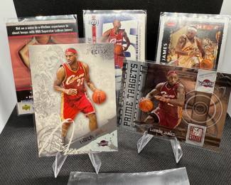 (5) LeBron James Basketball Cards Cleveland Cavaliers