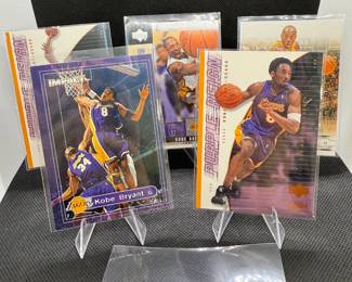(5) Kobe Bryant Basketball Cards Los Angeles Lakers