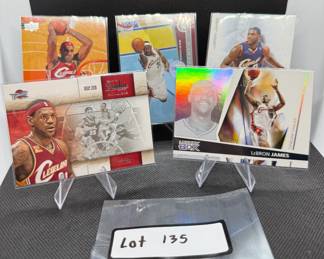 (5) LeBron James Basketball Cards Cleveland Cavaliers