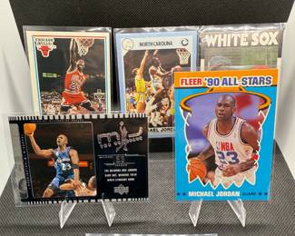 (5) Michael Jordan Basketball Cards Chicago Bulls