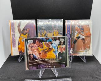 (5) Kobe Bryant Basketball Cards Los Angeles Lakers