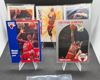 (5) Michael Jordan Basketball Cards Chicago Bulls