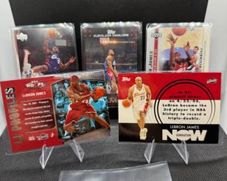 (5) LeBron James Basketball Cards Cleveland Cavaliers