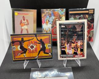 (5) Michael Jordan Basketball Cards Chicago Bulls