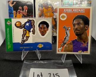 (5) Kobe Bryant Basketball Cards Los Angeles Lakers